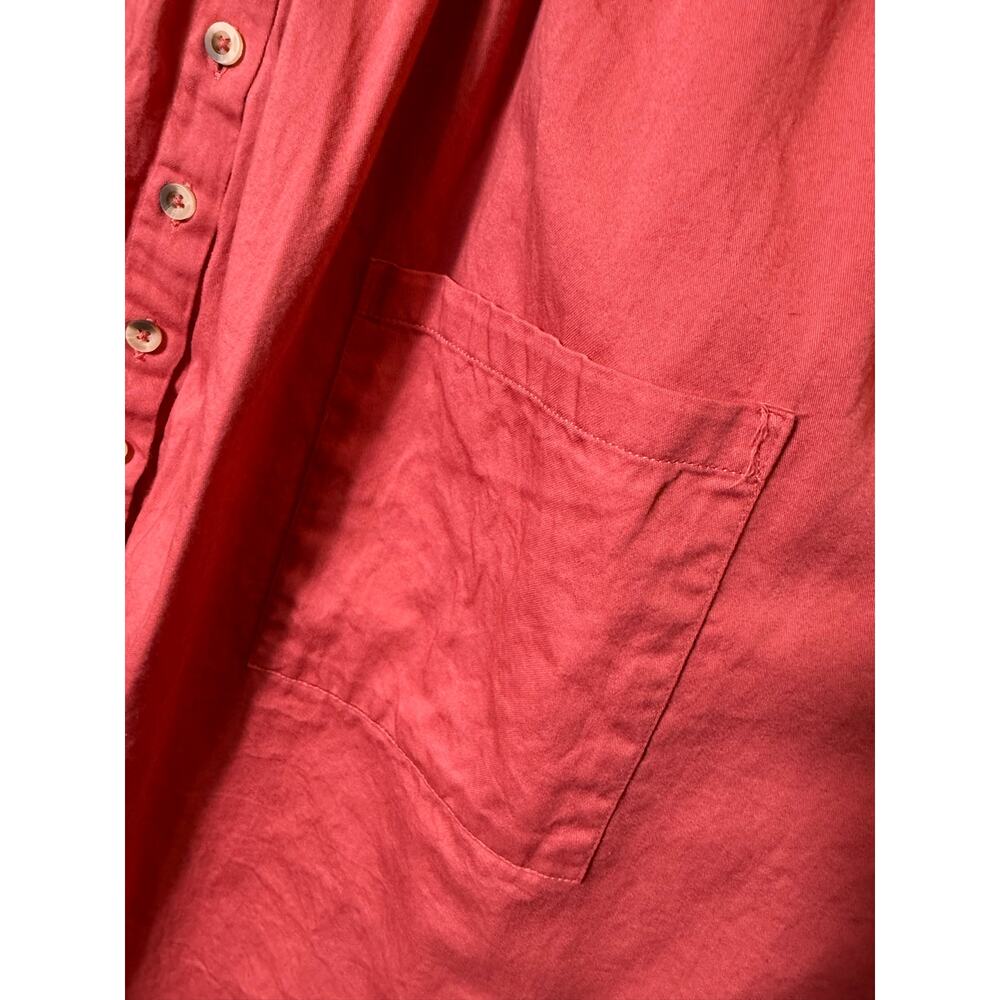 Button-Front V-Neck Midi Dress in Dusty Red - Picture 5 of 8